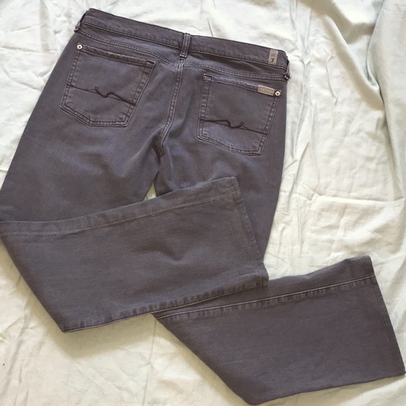 42. 7 FAM Gray Jeans Sz 32 Bootcut - Picture 1 of 9